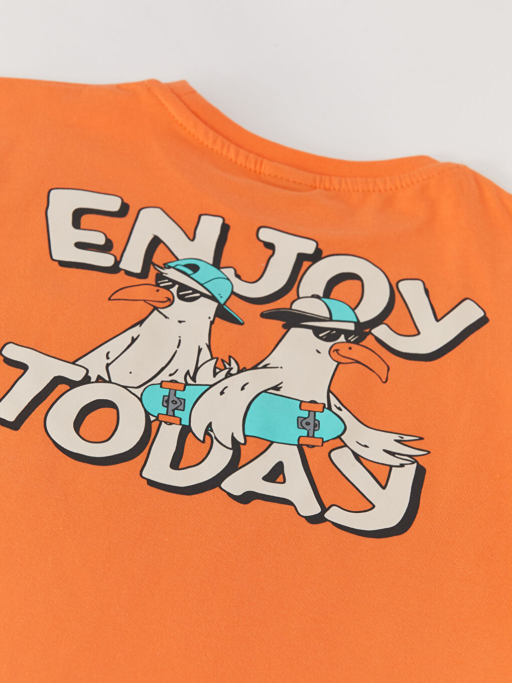 თავისუფალი ჭრა მრგვალი საყელო ნაბეჭდი ბიჭებისთვის მაისური-2