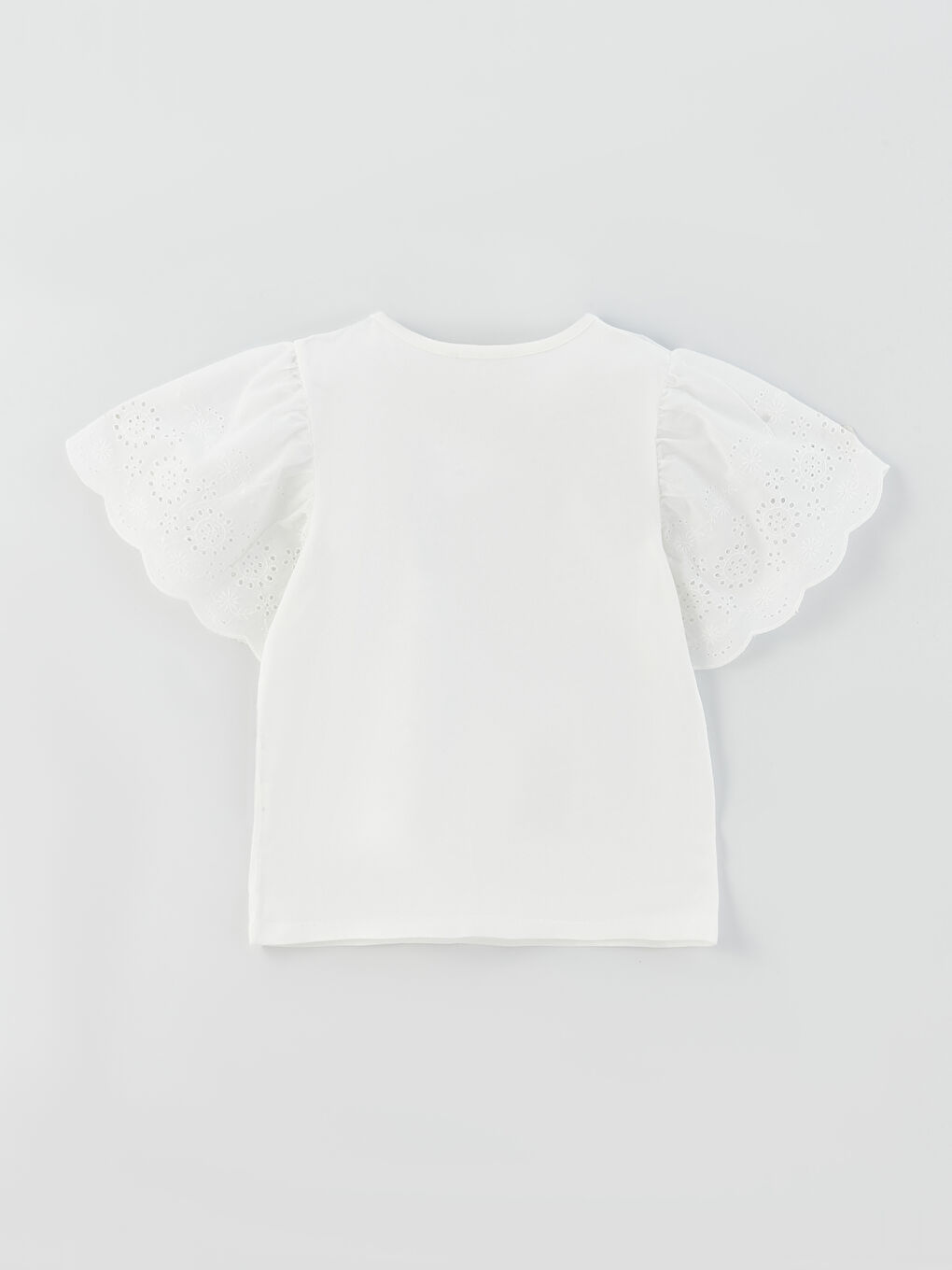 Crew Neck Short Sleeve Girls' T-Shirt-1