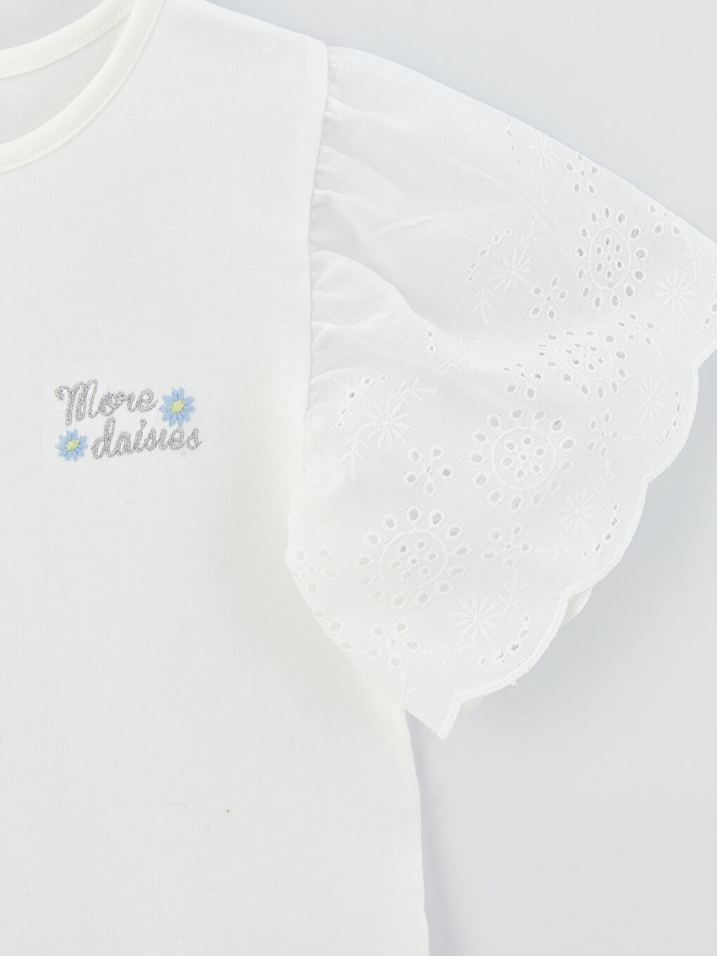 Crew Neck Short Sleeve Girls' T-Shirt-2