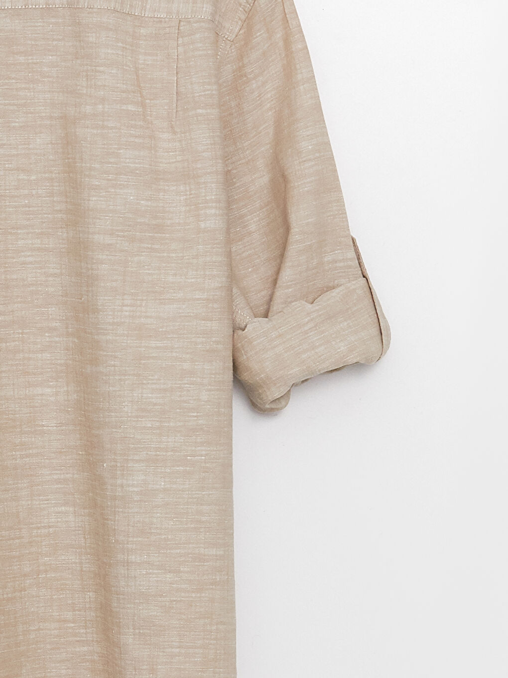 قميص رجالي بأكمام طويلة وخليط كتان بقصة عادية-7