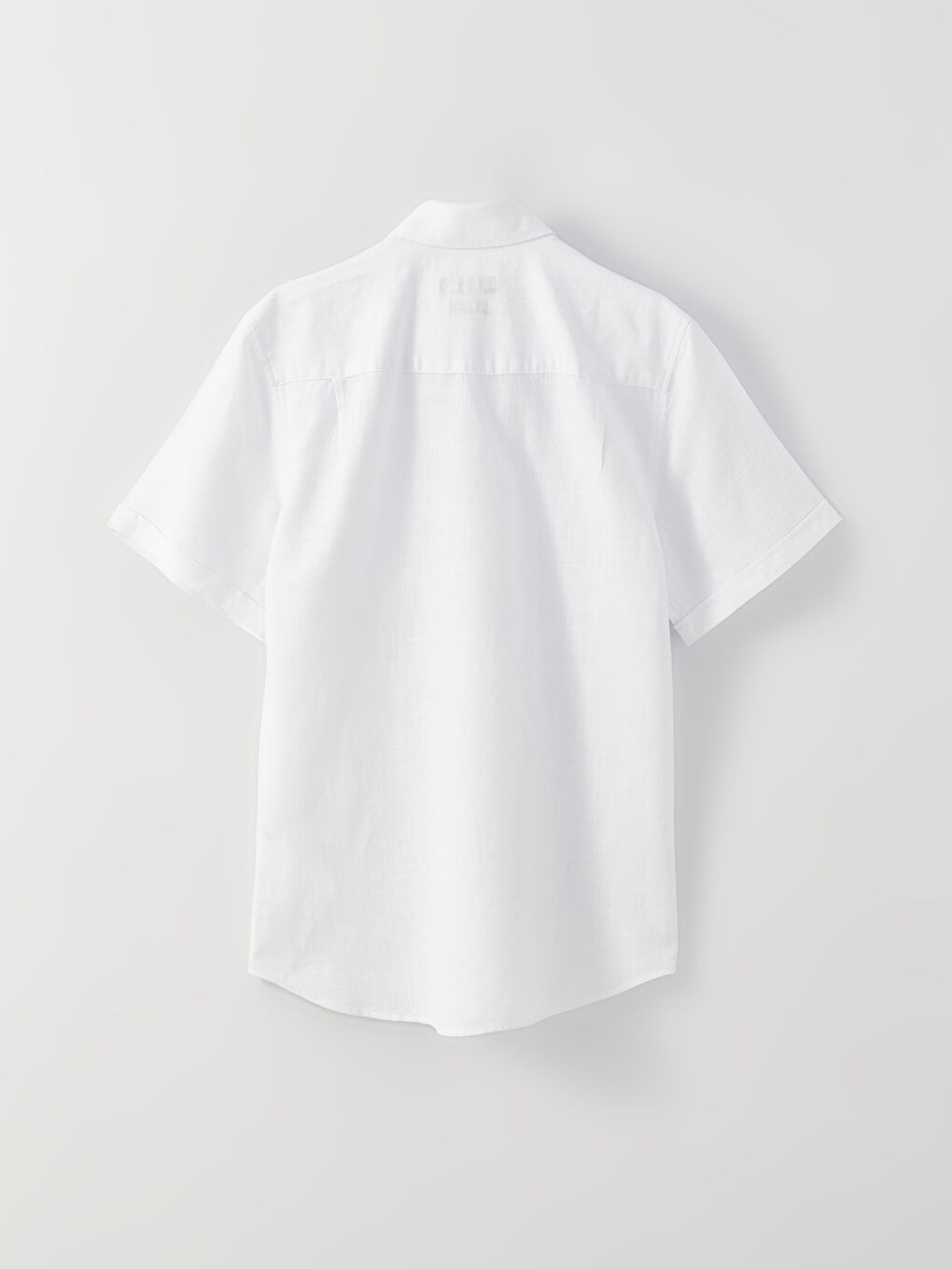 Regular Fit Short Sleeve Linen Blended Men's Shirt -S37230Z8-Q6K