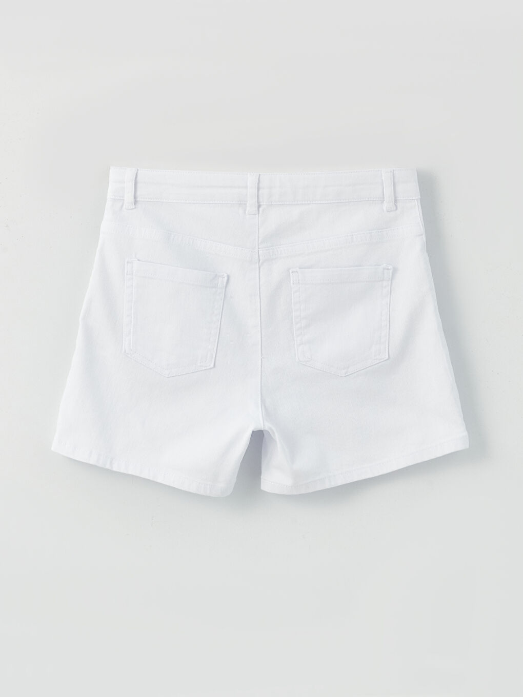 Patterned Gabardine Girl Shorts-1