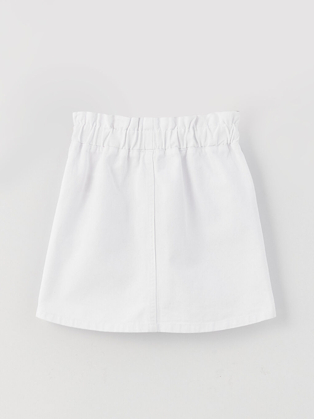 Elastic Waist Basic Gabardine Girl Skirt-1