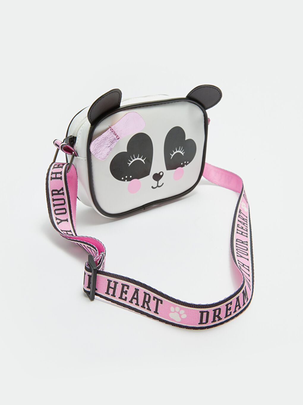 Beyaz Baskılı Kız Çocuk Çapraz Çanta