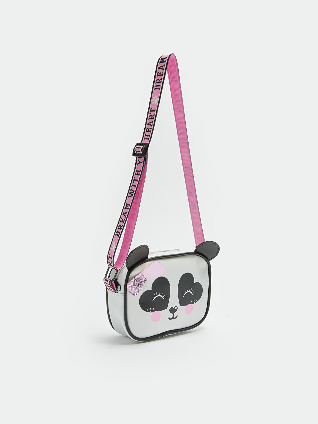 Beyaz Baskılı Kız Çocuk Çapraz Çanta-1