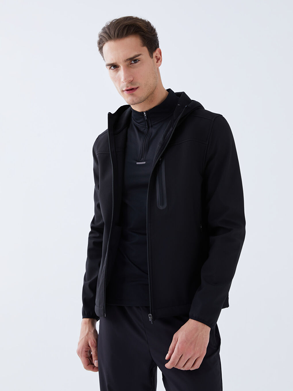 Мужская куртка стандартного кроя с капюшоном-1