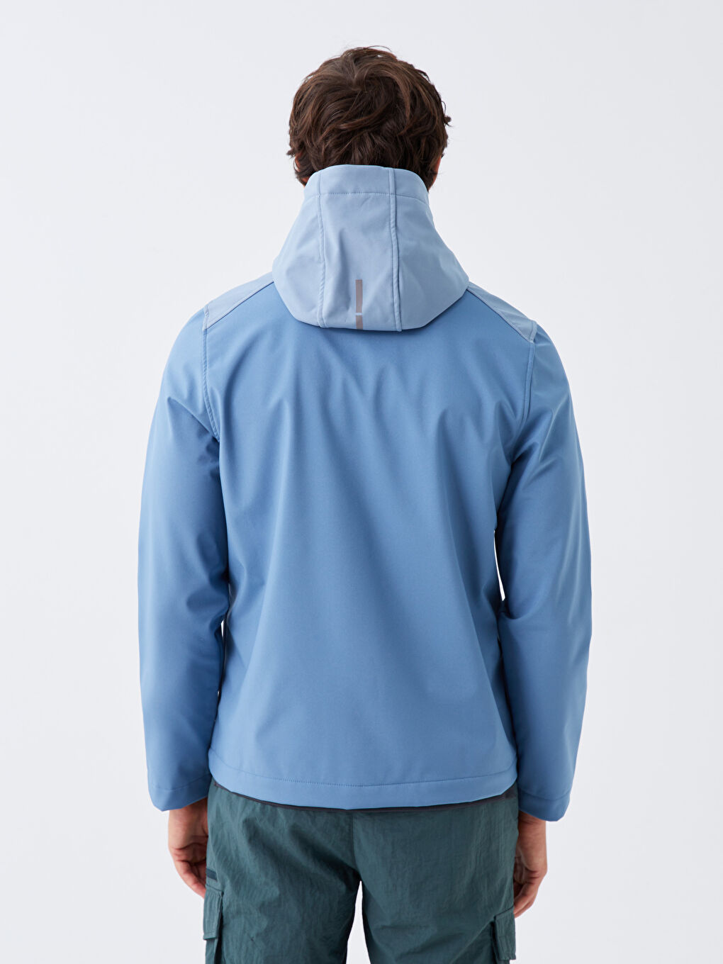 ерлерге арналған стандартты пішім капюшонды пальто-5