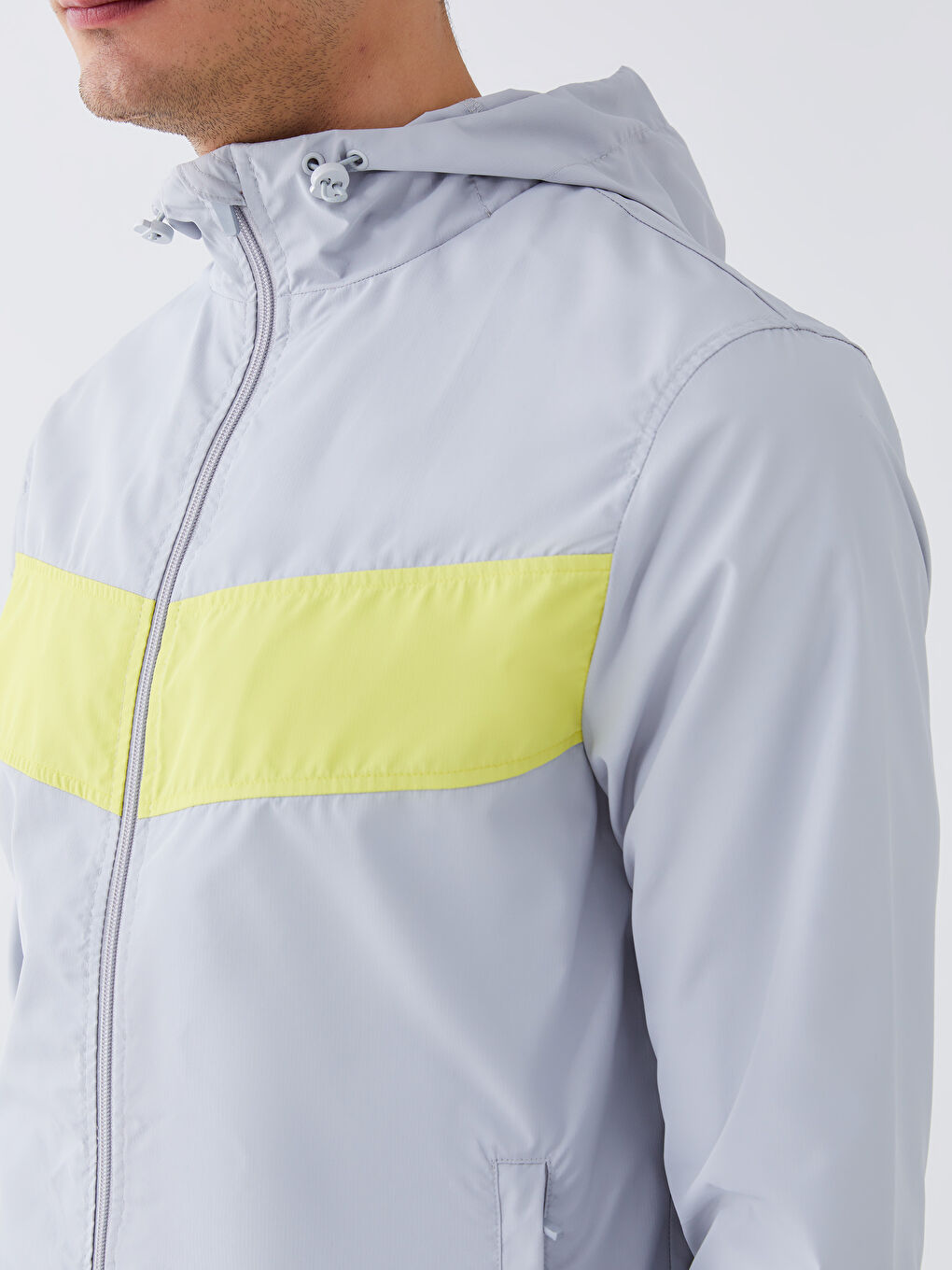 Ерлерге арналған стандартты пішім капюшонды жаңбырға арналған күрте-3