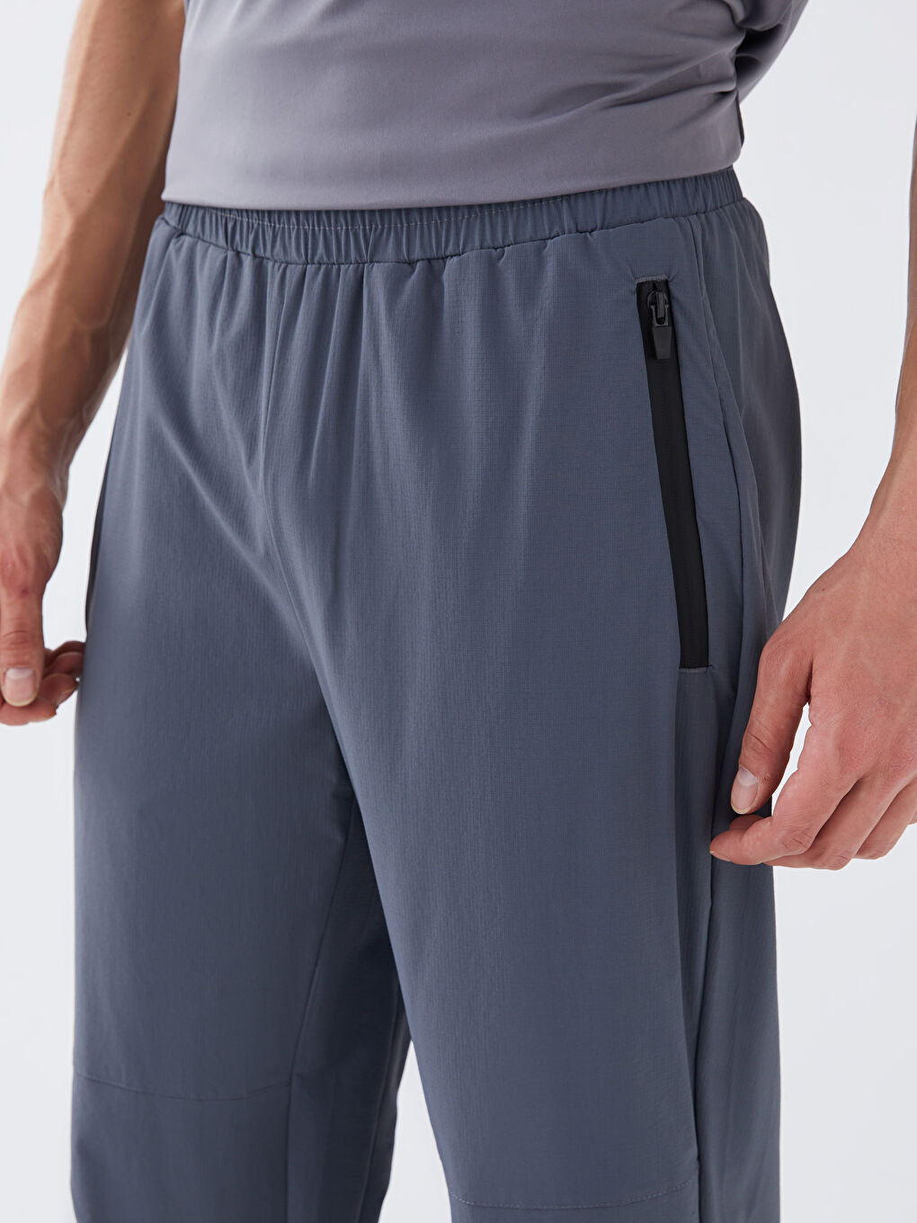 Gri Standart Kalıp Erkek Eşofman Altı-4