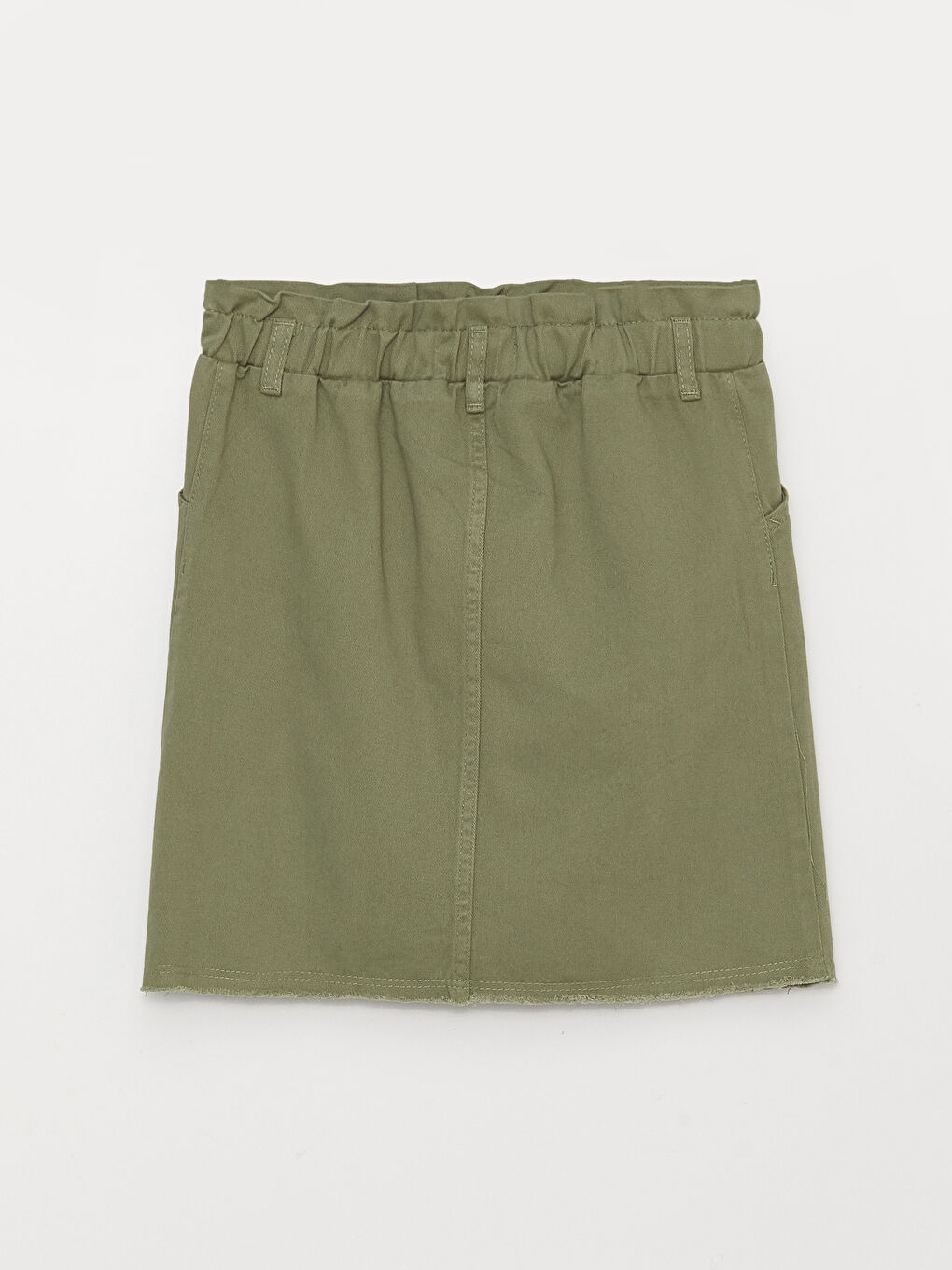 Юбка для девочек из габардина с резинкой на талии-1
