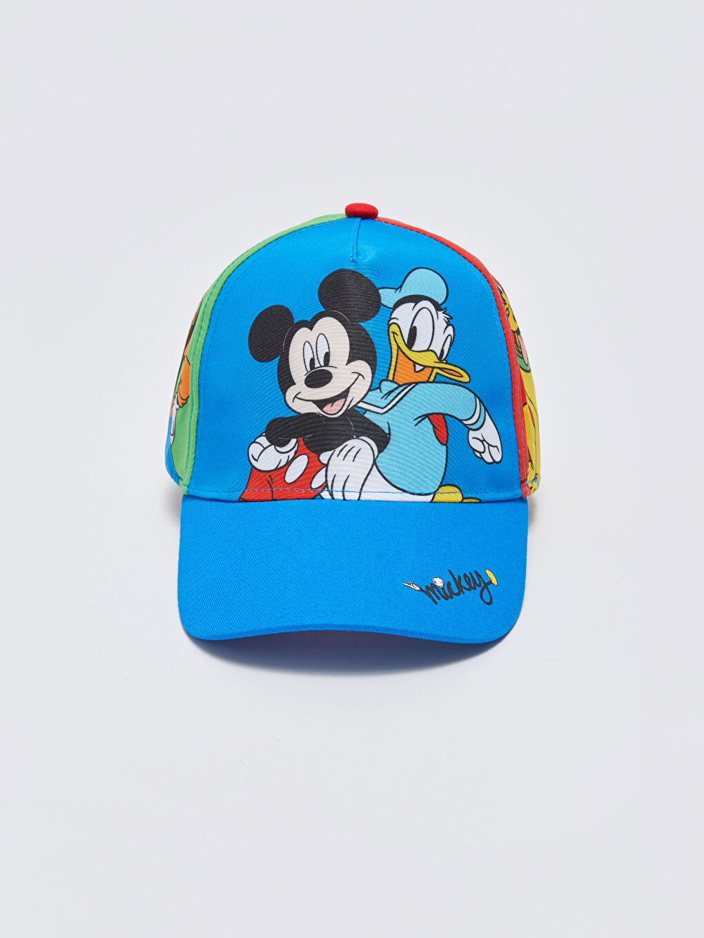 Turkuaz Mickey Mouse Baskılı Erkek Çocuk Kep Şapka
