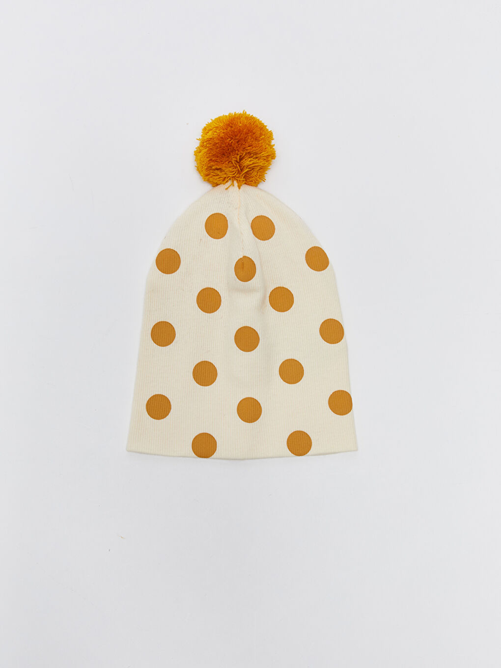 Bej Desenli Kız Bebek Bere