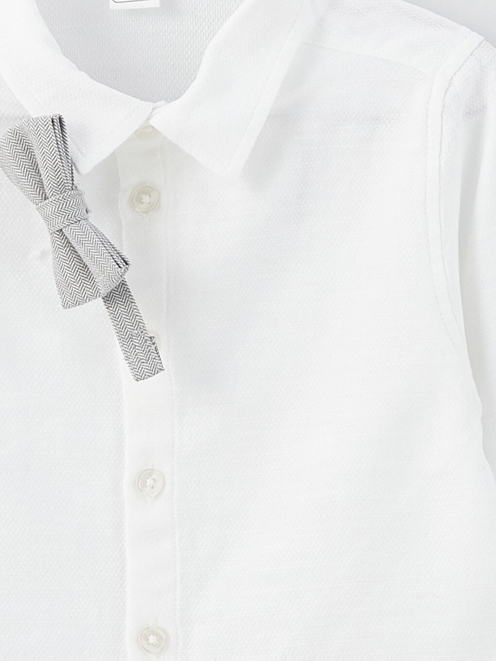 Beyaz Erkek Bebek Yelekli 4'lü Takım-4