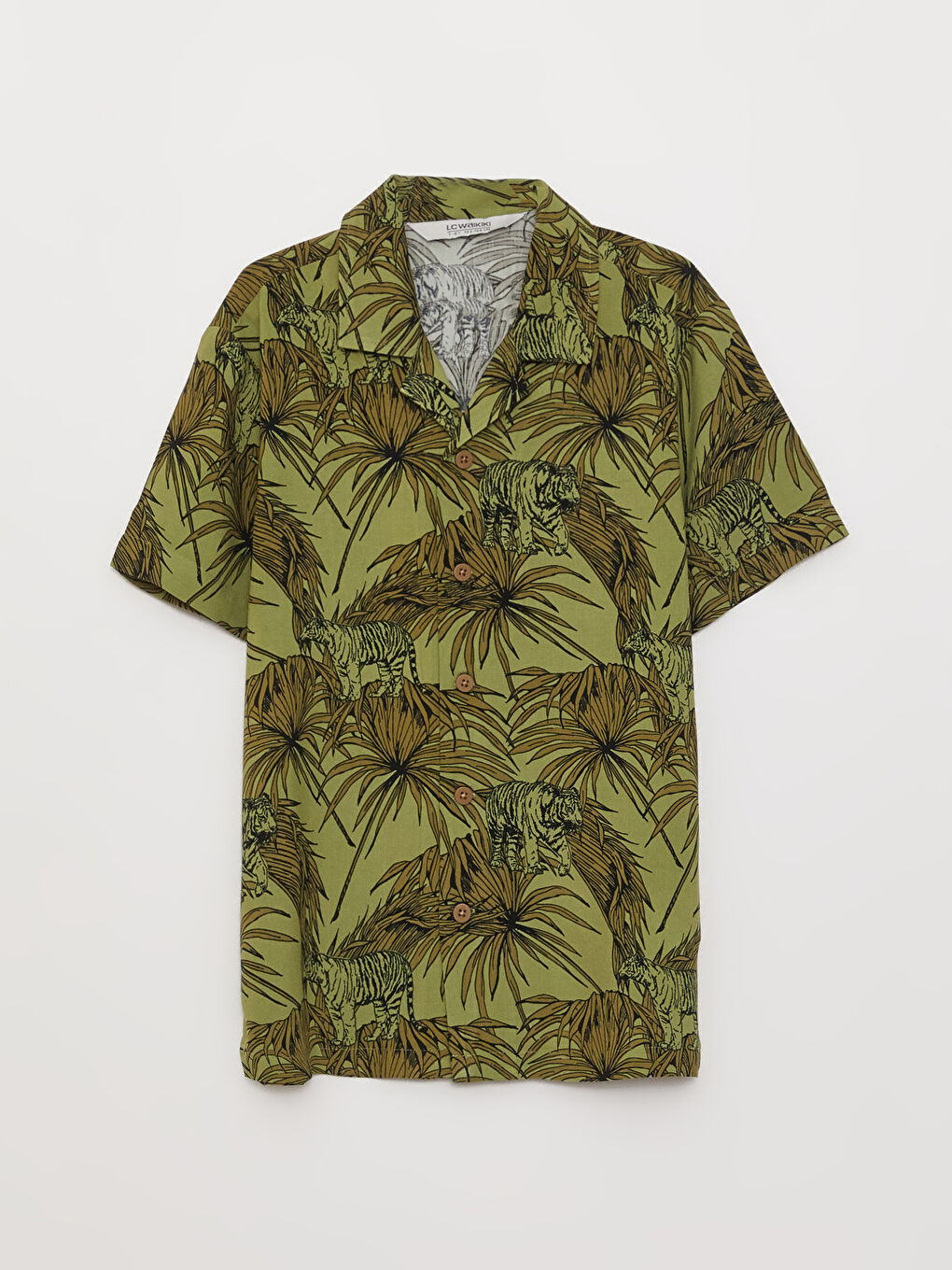 Patterned Short Sleeve Boys' Shirt -S37396Z4-LRR