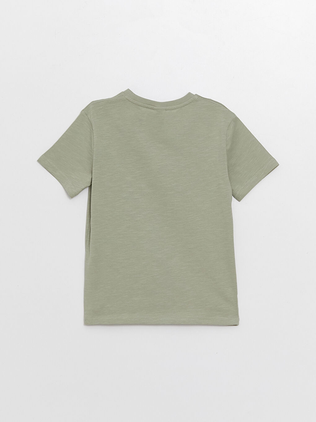 Yeşil Bisiklet Yaka Baskılı Kısa Kollu Erkek Çocuk Tişört-1