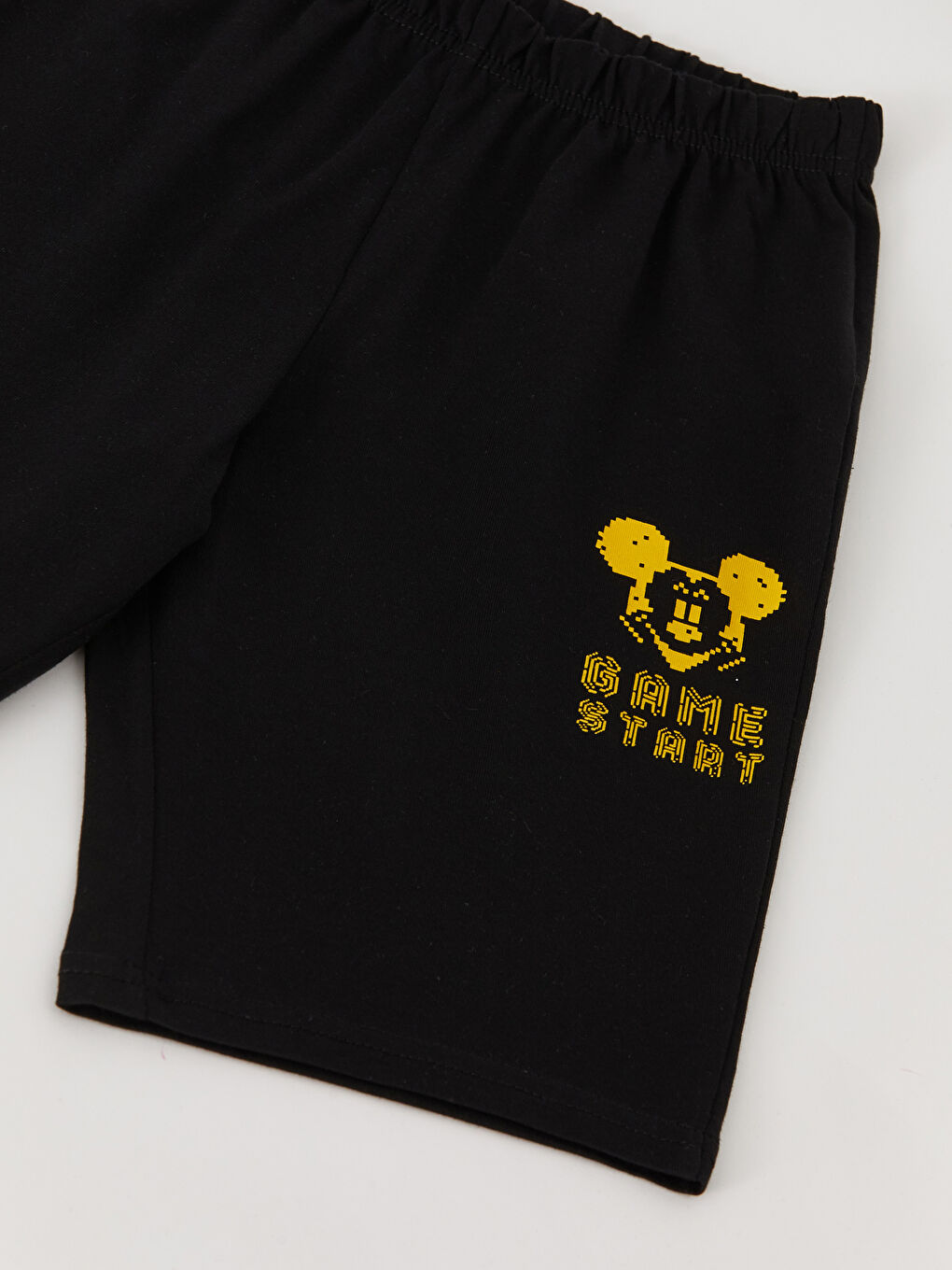 Ensemble pyjama court pour garçon à manches courtes imprimé Mickey Mouse col rond-3