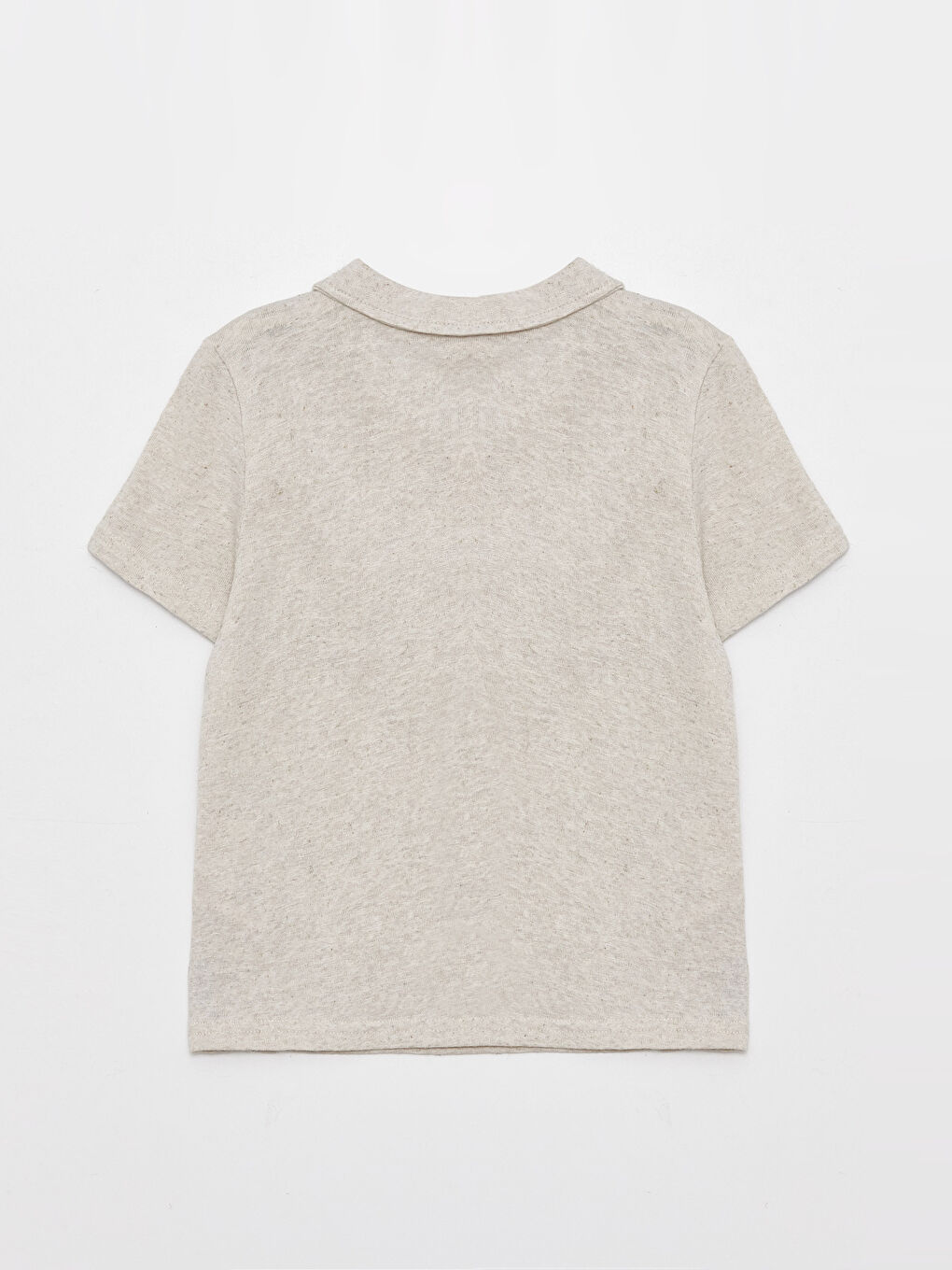 Polo Neck Basic Short Sleeve Boys' T-Shirt -S37443Z4-FWZ