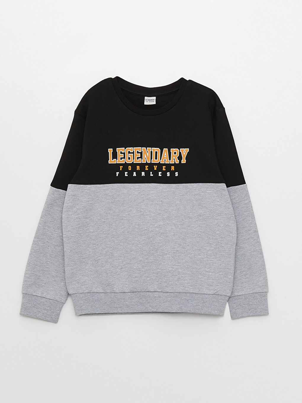 Crew Neck Printed Long Sleeve Boys' Sweatshirt
