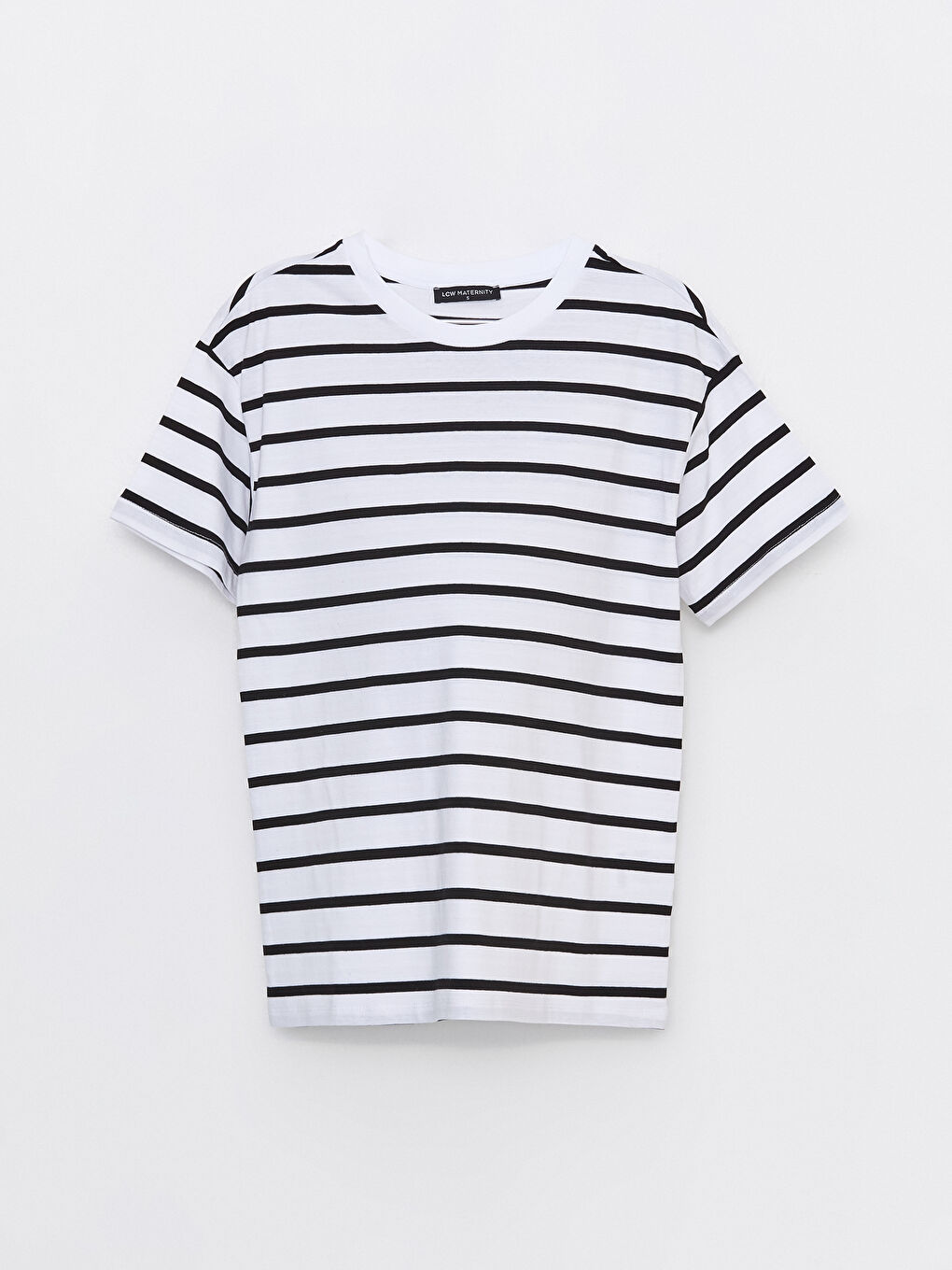 LCWAIKIKI Maternity Crew Neck Striped Short Sleeve Maternity T-Shirt -S37481Z8-LEG