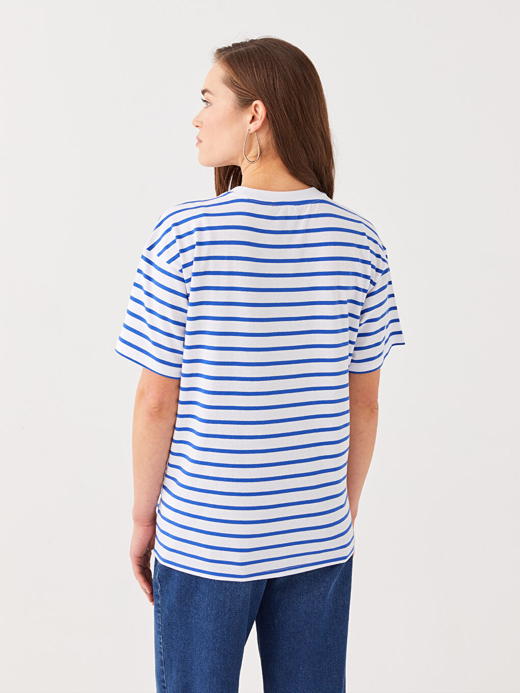 LCWAIKIKI Maternity Crew Neck Striped Short Sleeve Maternity T-Shirt -S37482Z8-LEN