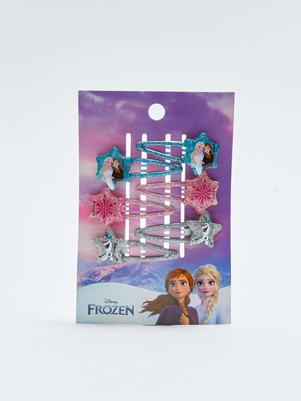 مجموعة مشابك مجوهرات مرخصة Frozen للبنات - 6 قطع