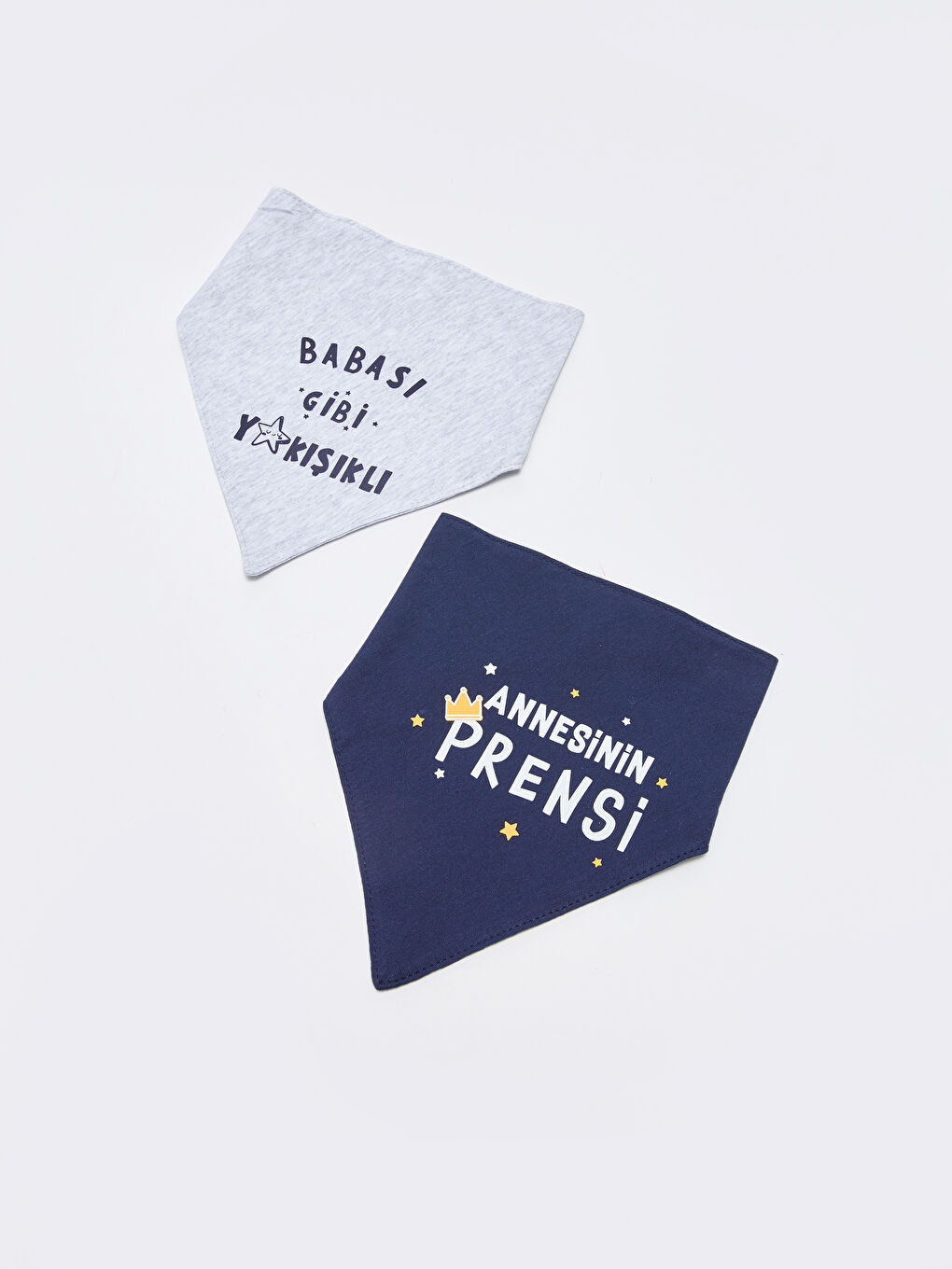 Baskılı Erkek Bebek Mama Önlüğü 2'li-1