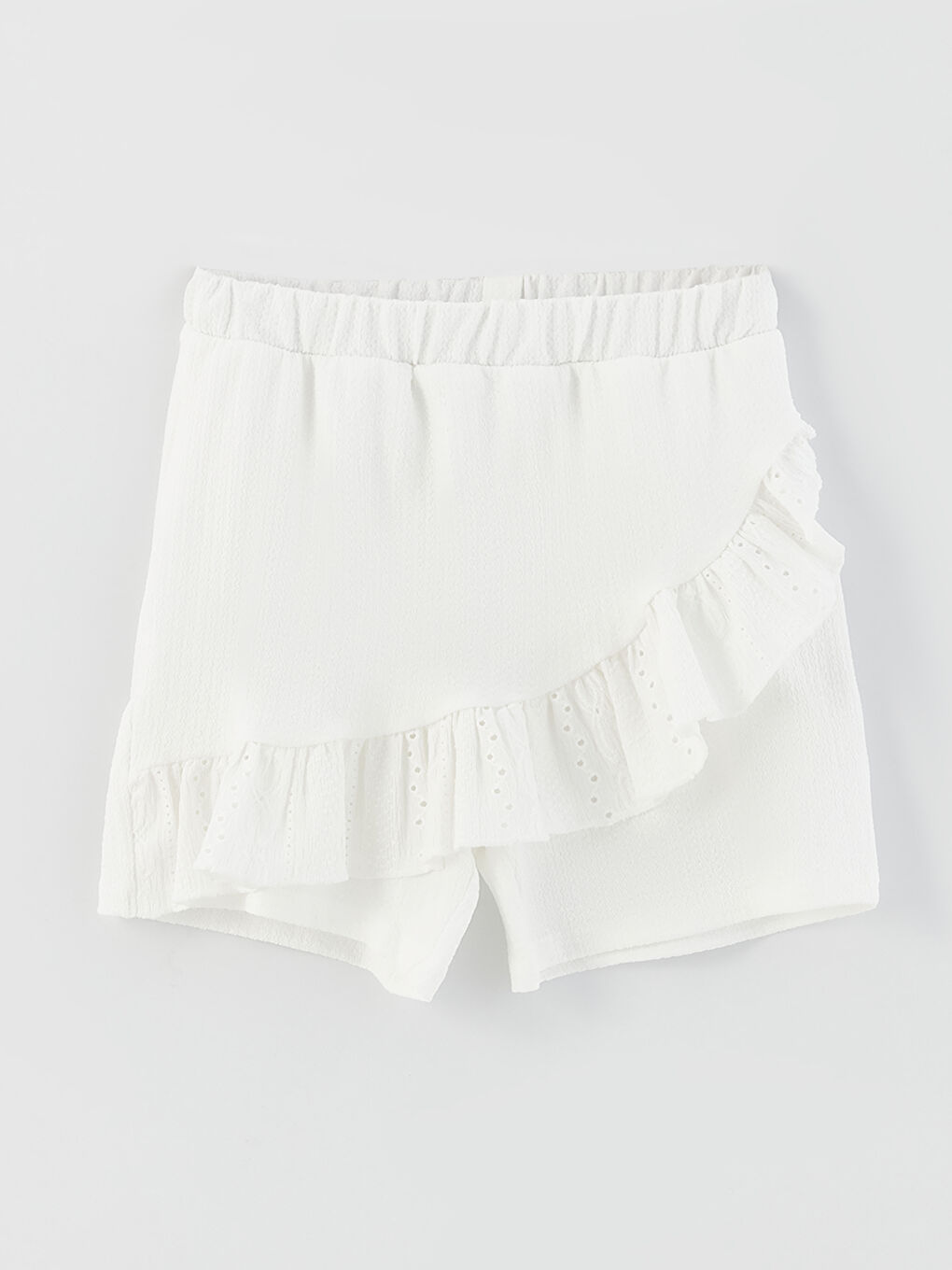 Дөңгелек жағалы өрнекті қысқа жең қыздарға арналған футболка мен шорты-2