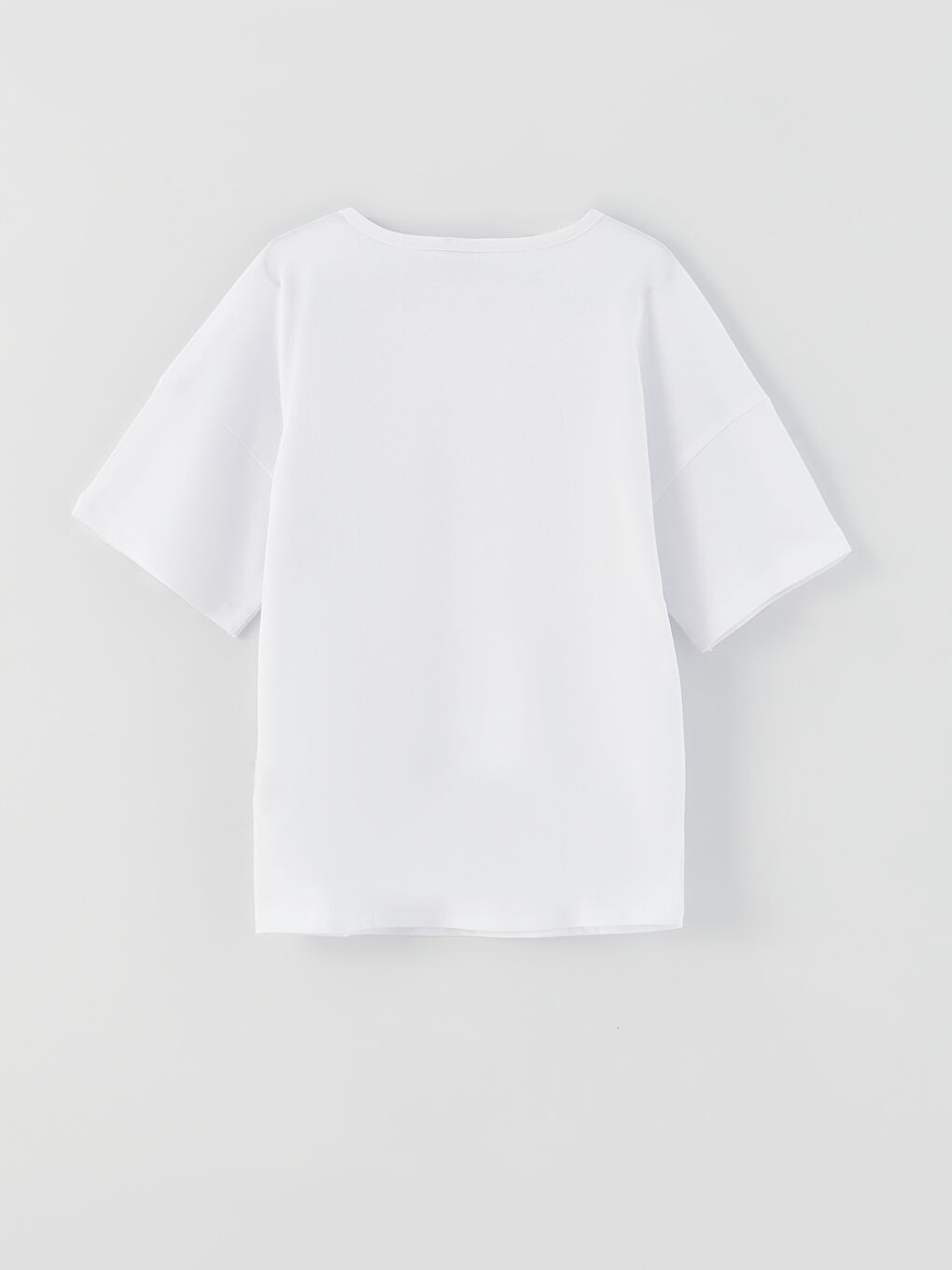 Футболка с круглым вырезом, двусторонними пайетками и коротким рукавом для девочек-2