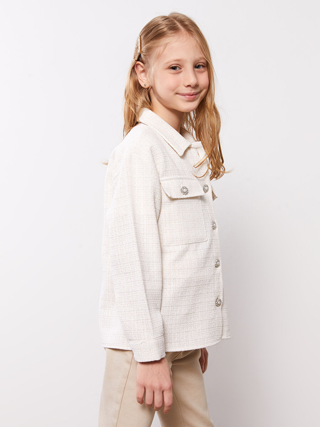 Surchemise à Manches Longues pour Filles