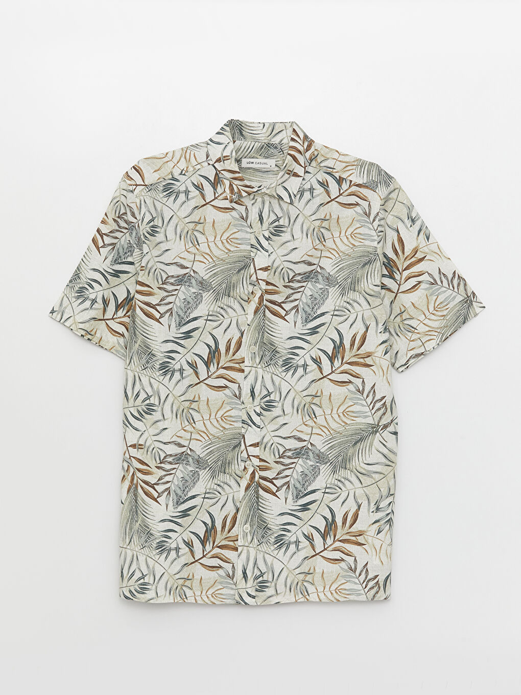 Рубашка Мужская Узорчатая Стандартного Кроя С Коротким Рукавом-5