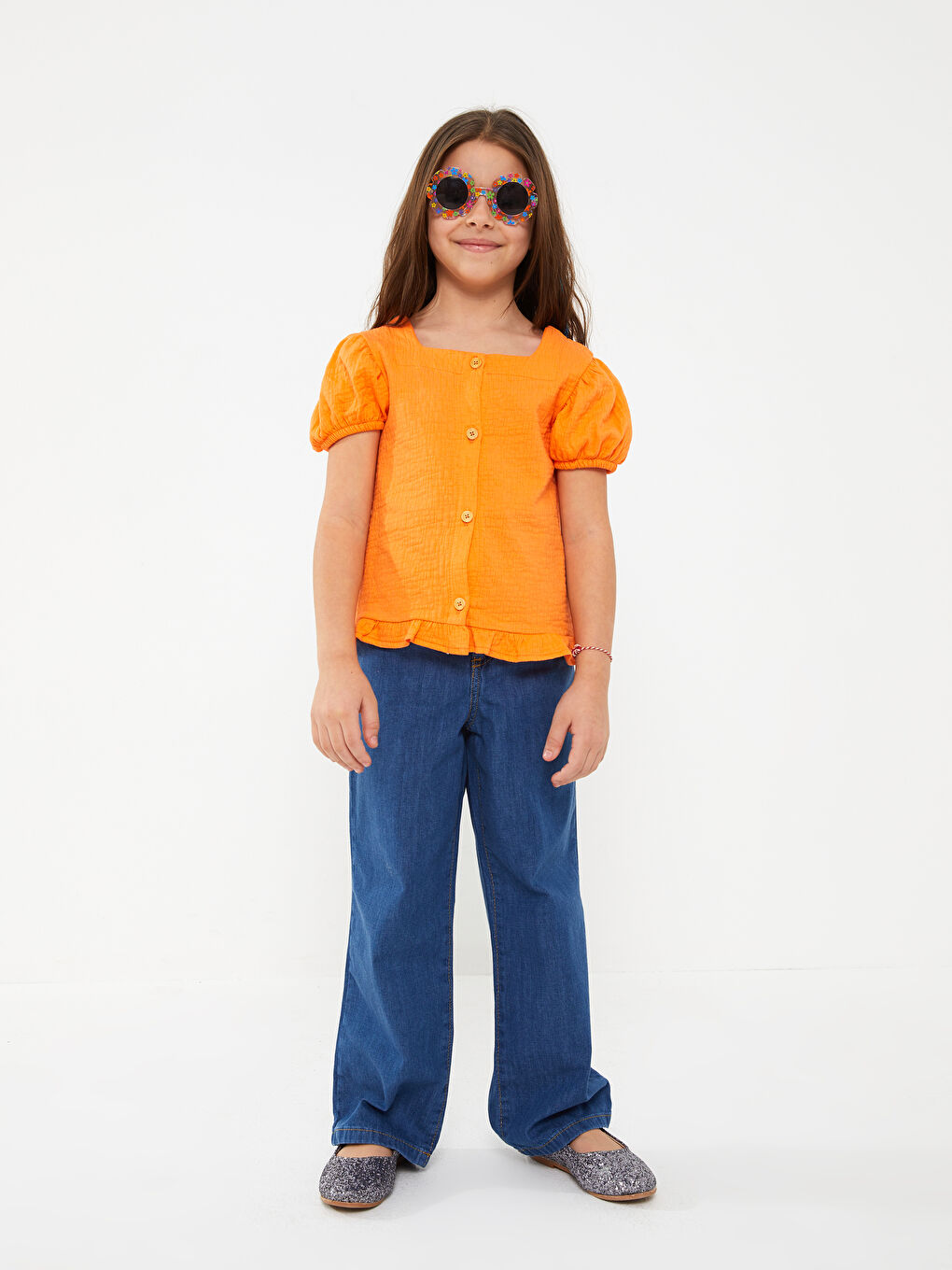 Paperbag Fit Girls Jeans-1