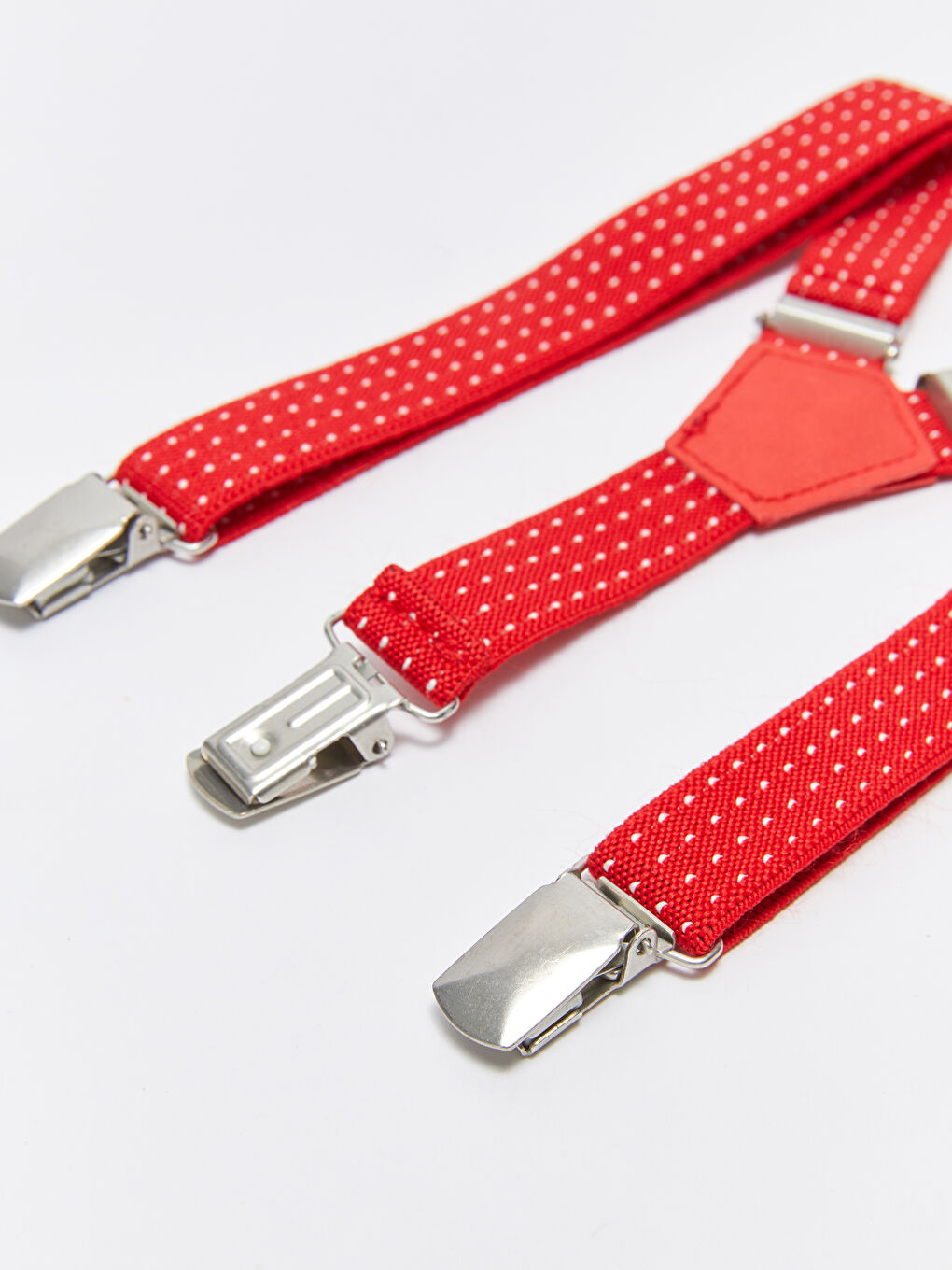 Kırmızı Atatürk İmza Baskılı Erkek Bebek Pantolon Askısı ve Papyon-5