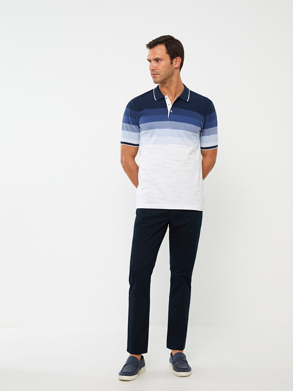 Slim Fit Gabardine Men's Chino Trousers