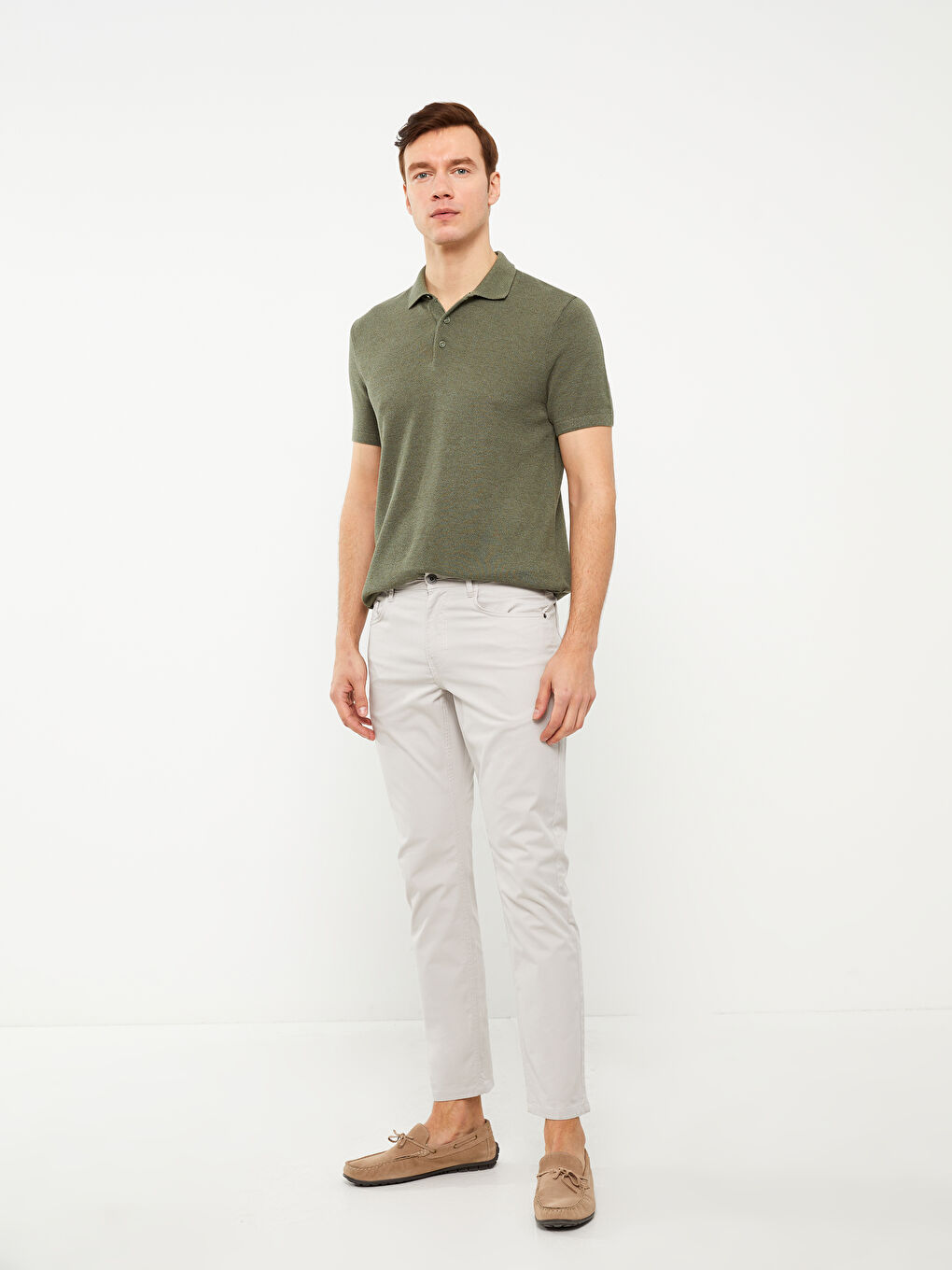 LCWAIKIKI Classic Slim Fit Gabardine Men's Chino Trousers -S37632Z8-P7S