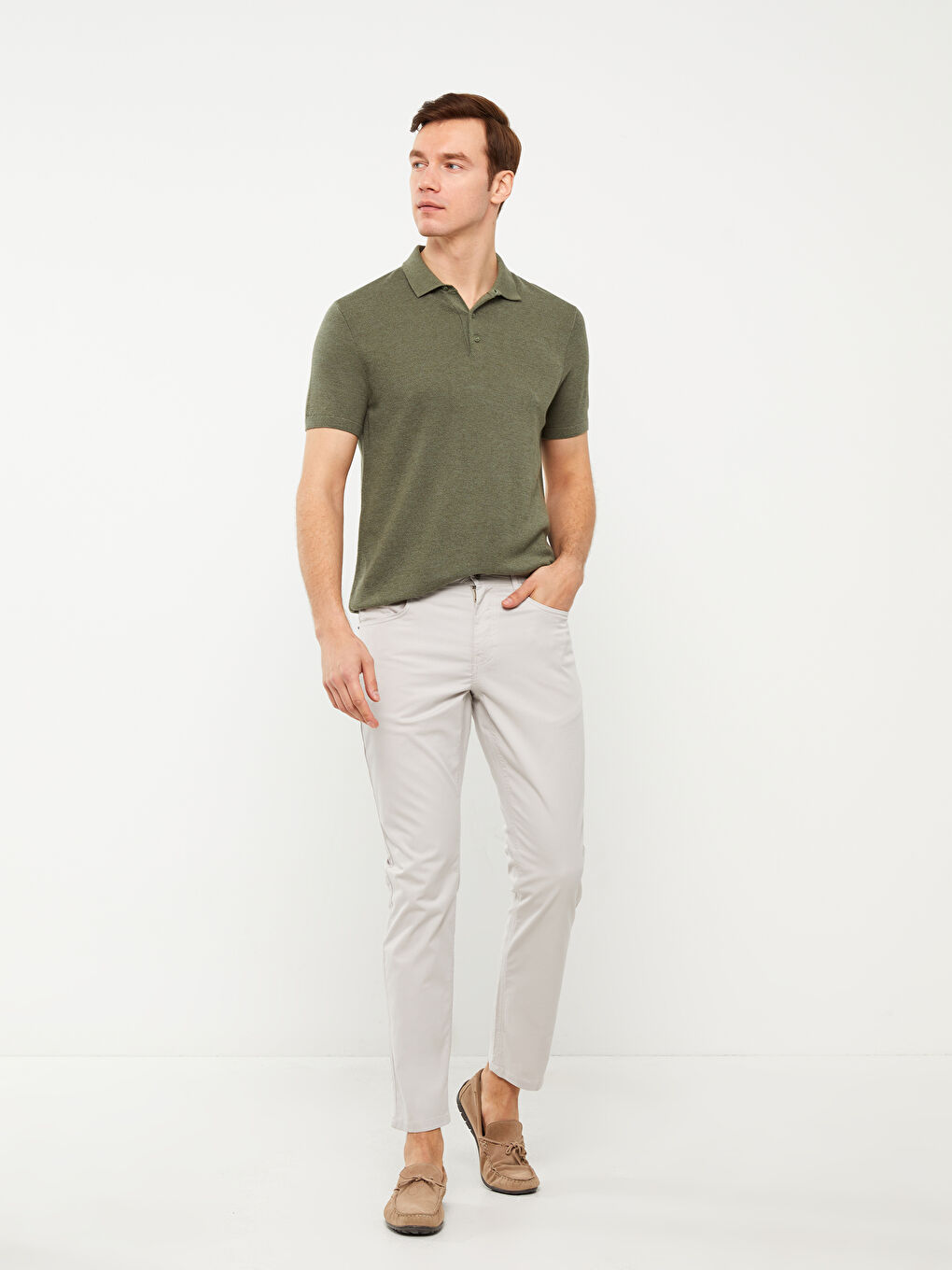 LCWAIKIKI Classic Slim Fit Gabardine Men's Chino Trousers -S37632Z8-P7S