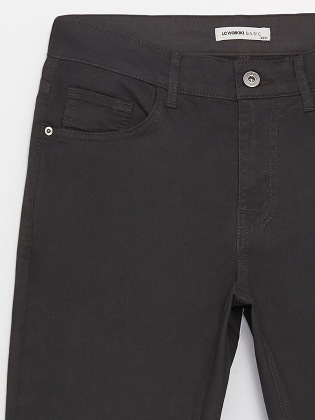 Antrasit Dar Kalıp Gabardin Erkek Chino Pantolon-7
