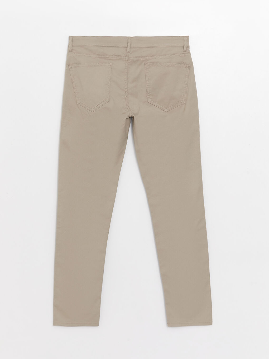 Bej Dar Kalıp Gabardin Erkek Chino Pantolon-1