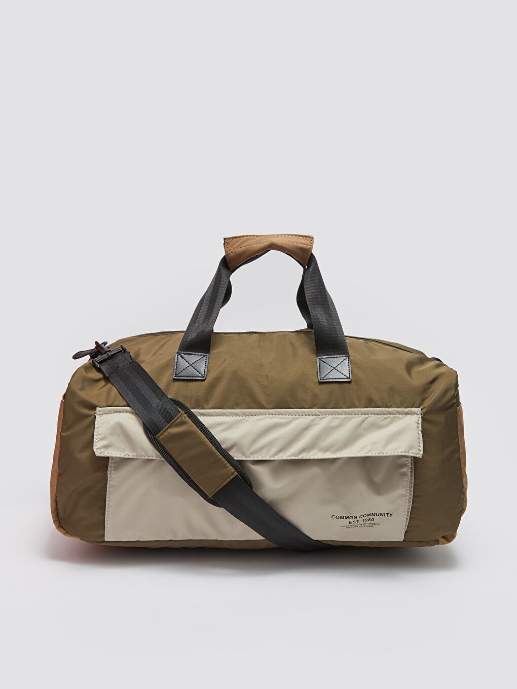 Yeşil Renk Bloklu Erkek Spor Çantası-2