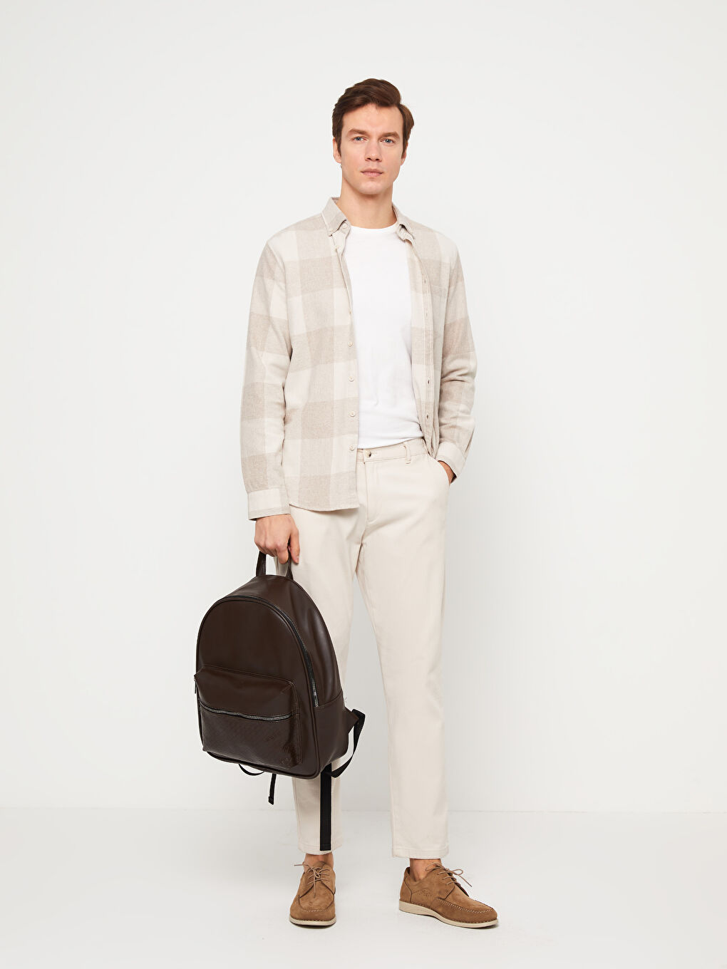 LCW ACCESSORIES حقيبة ظهر جلد صناعي للرجال -S37652Z8-QMP