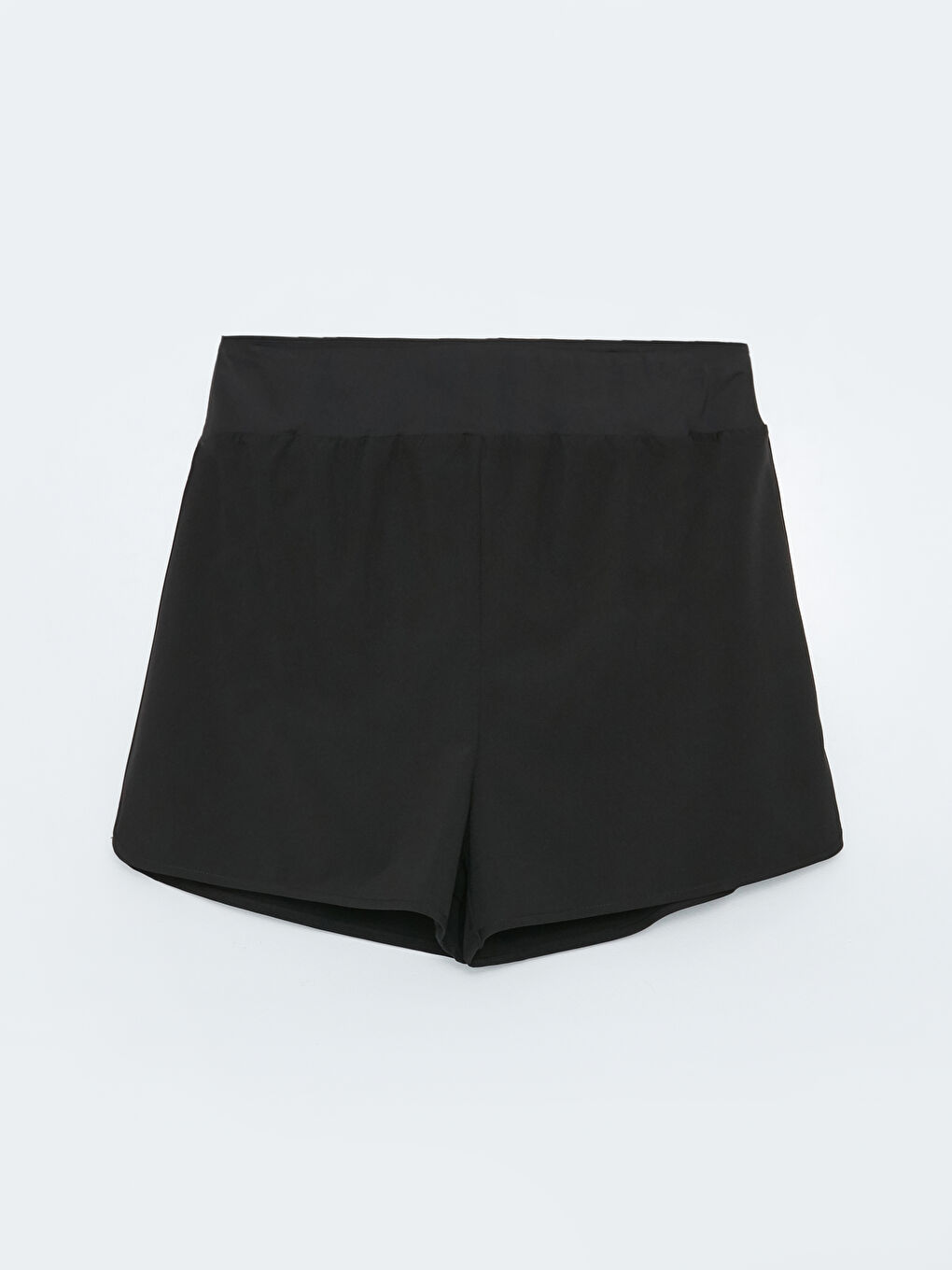 Women's Elastic Waist Plain Sports Shorts -S37658Z8-CVL