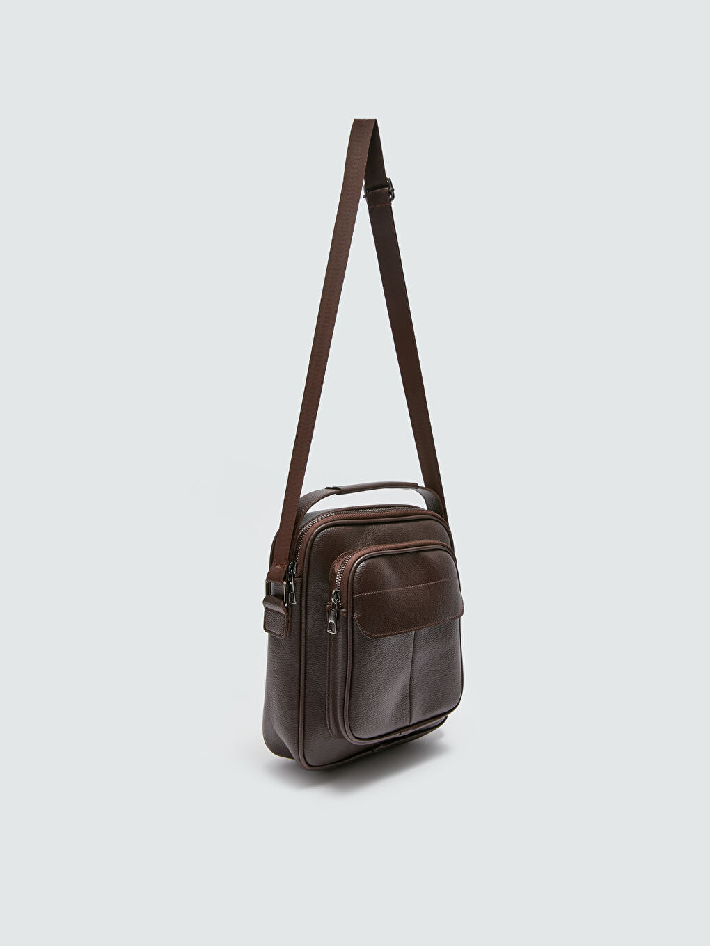 LCW ACCESSORIES Kahverengi Deri Görünümlü Erkek Çapraz Çanta - 4