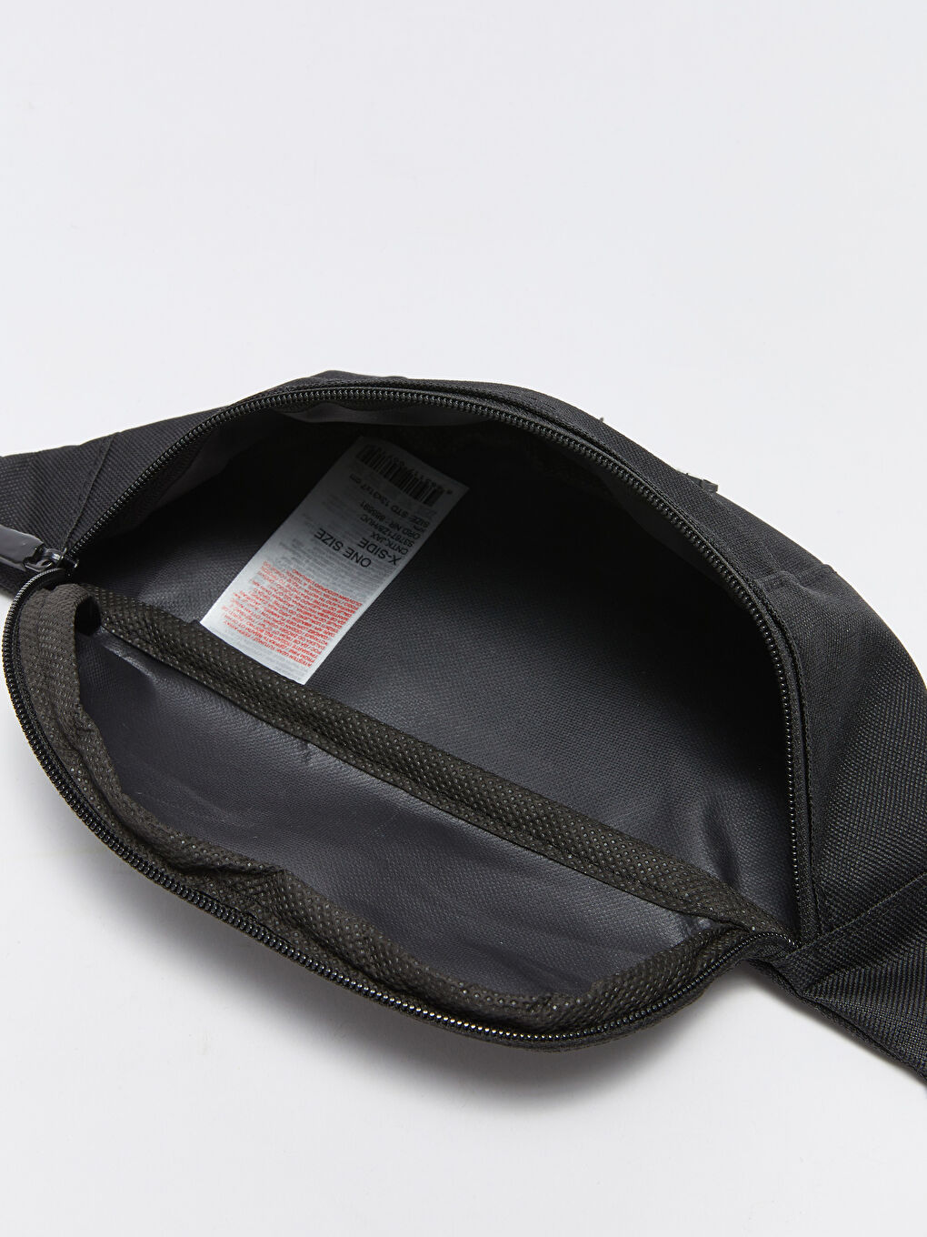 Siyah Etiket Detaylı Erkek Bel Çantası-5