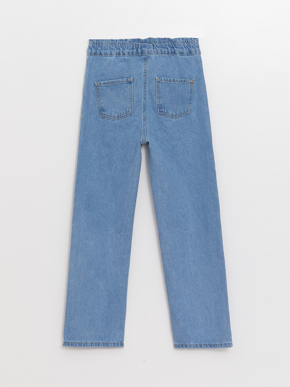 Elasticated Waist Embroidered Girls' Jeans-1