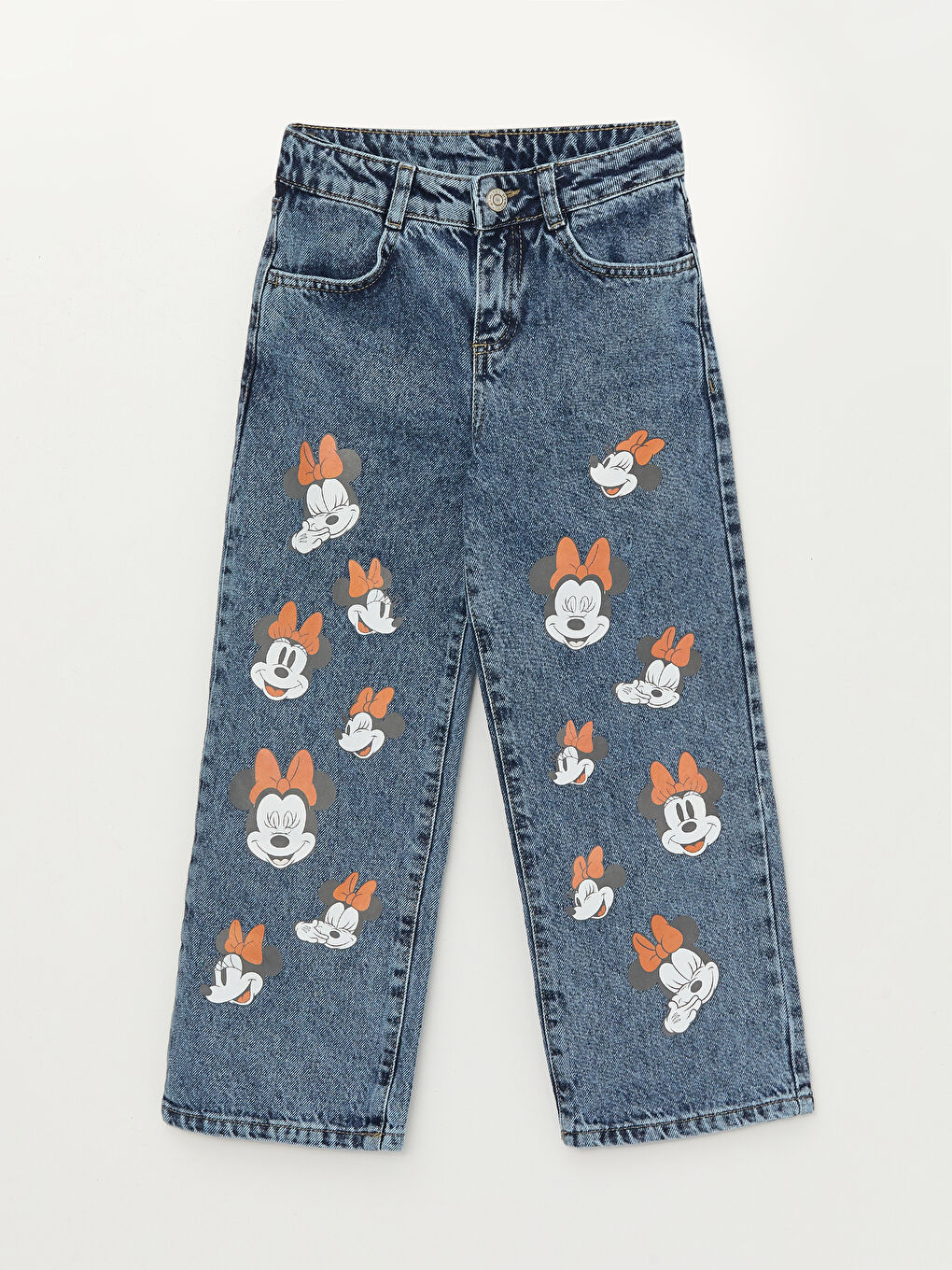LCW Kids Minnie Mouse Printed Girl Jeans -S37712Z4-502