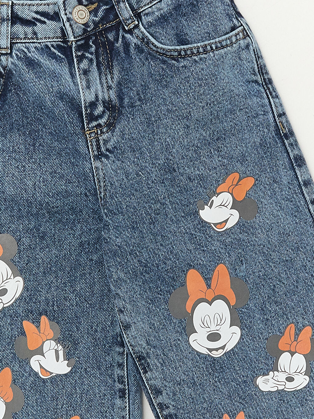 LCW Kids Minnie Mouse Printed Girl Jeans -S37712Z4-502