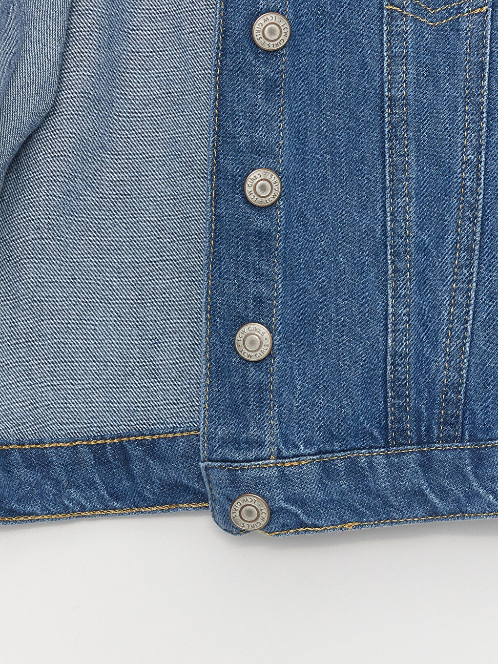 Қыздарға арналған минни маус принтті жағалы мойын джинс күртеше-6