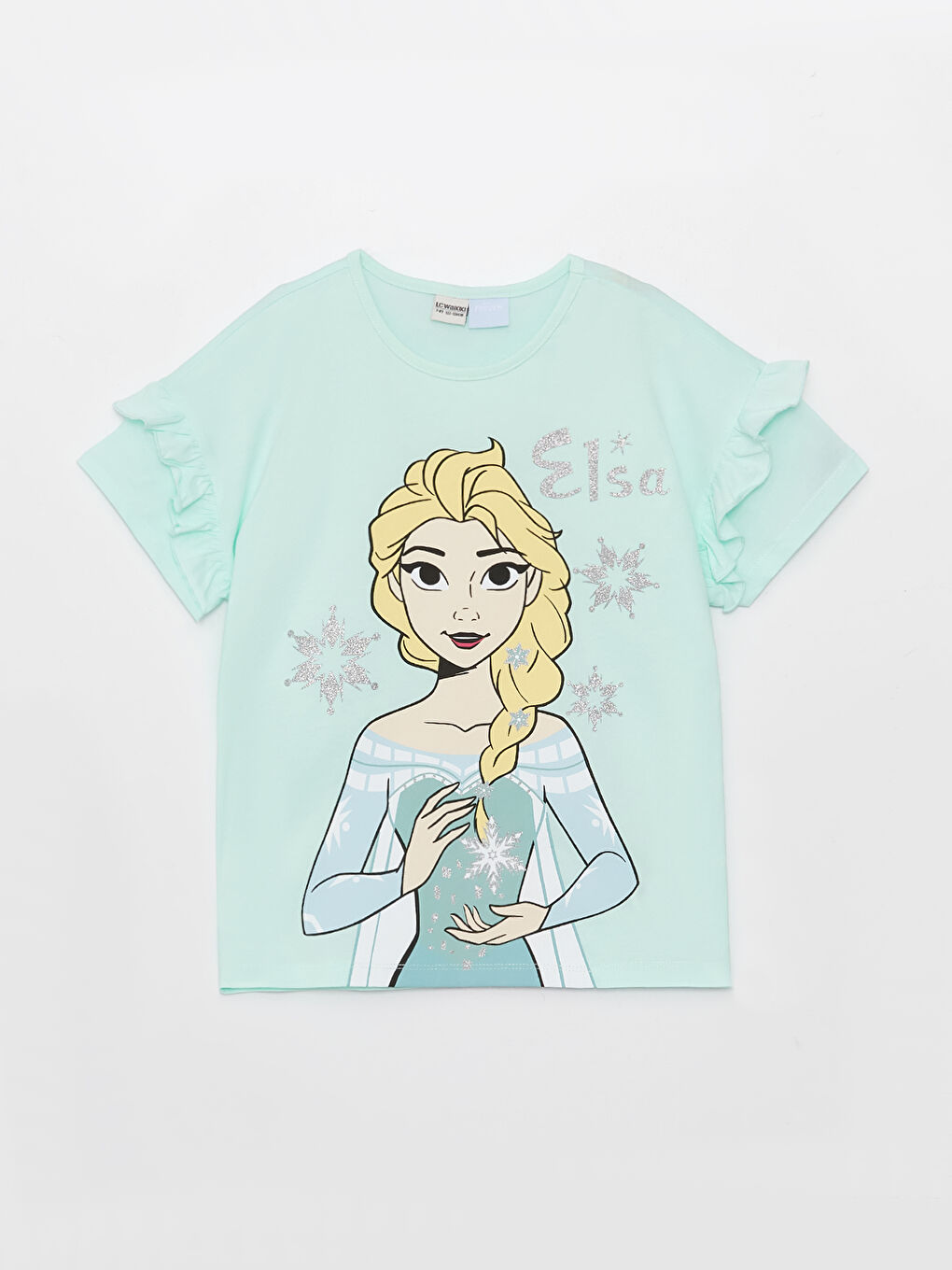 LCW Kids T-shirt pour Filles à Manches Courtes Imprimé Elsa à Col Rond -S37716Z4-FPW