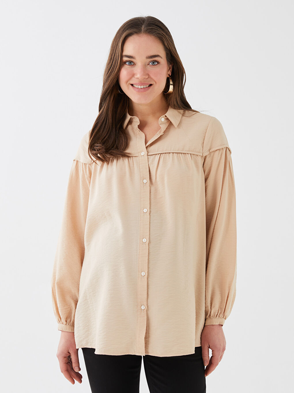 Plain Maternity Shirt Tunic-1