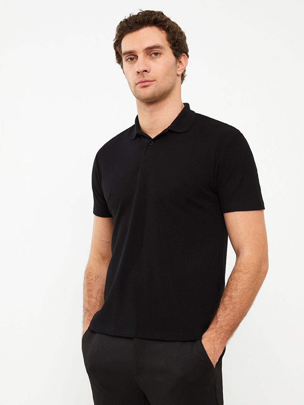 Polo Neck Short Sleeve Men's T-Shirt