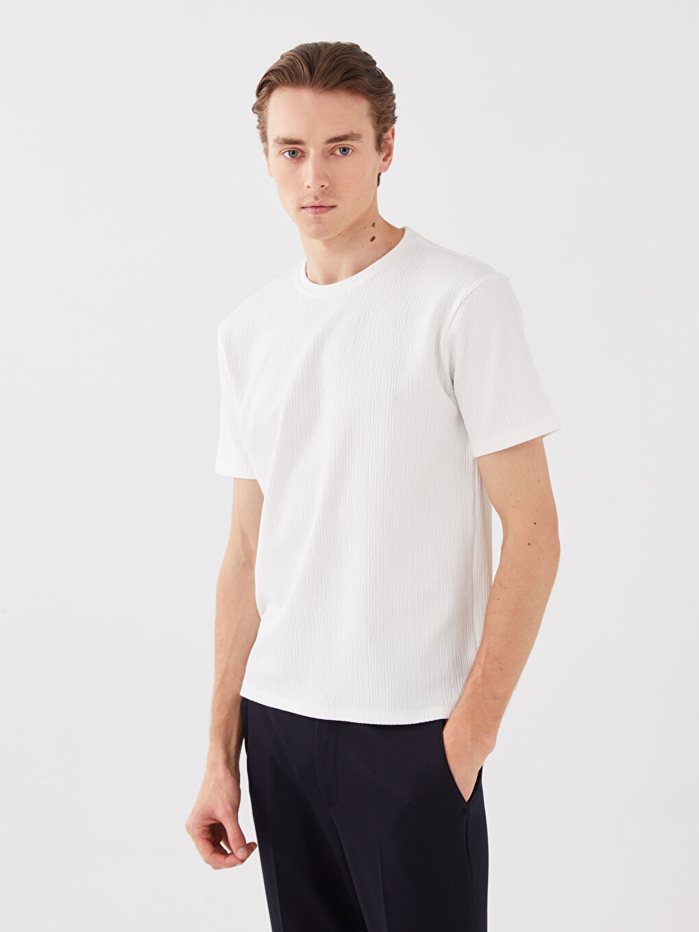 LCW Vision Crew Neck Short Sleeve Men's T-Shirt -S37761Z8-R9J